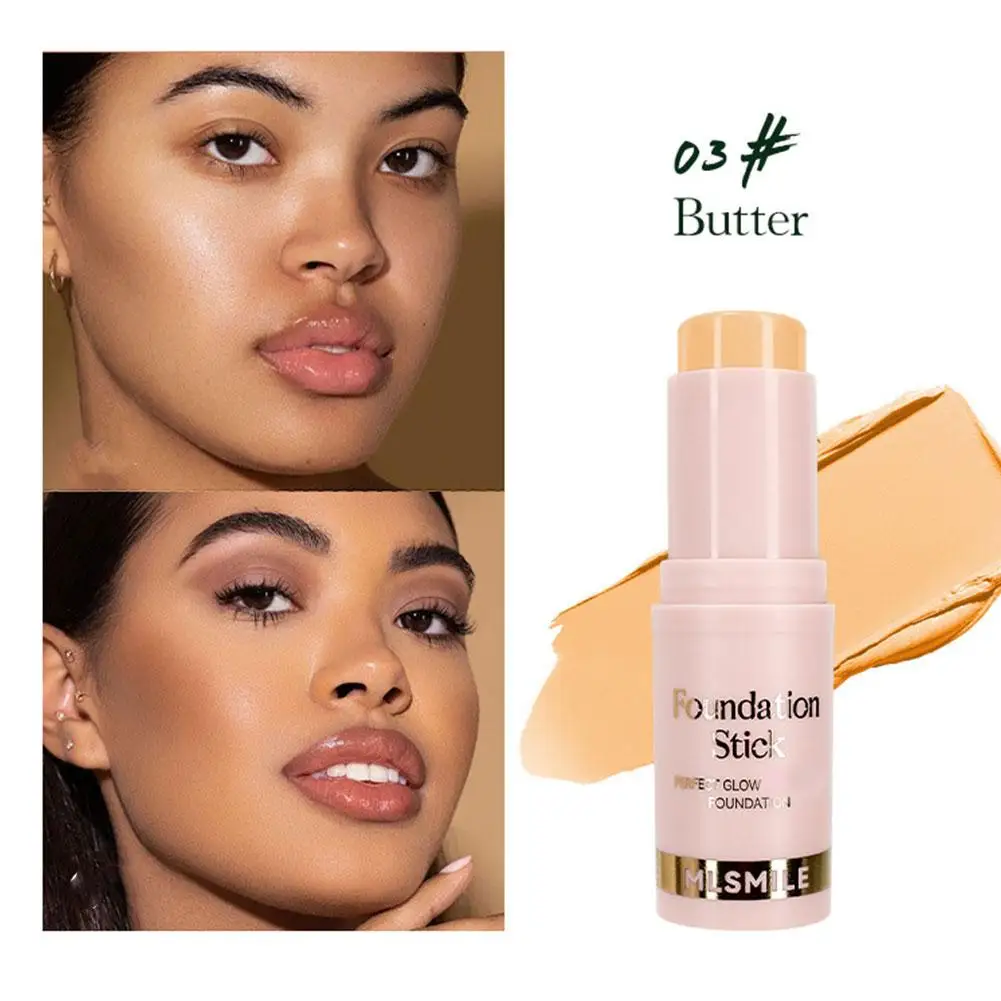 Poeder Foundation Stick Waterdicht, Anti-Zweet, Verhelderende Vloeistof Met Matte Foundation Stick Licht Concealer Gladmakende K9z9