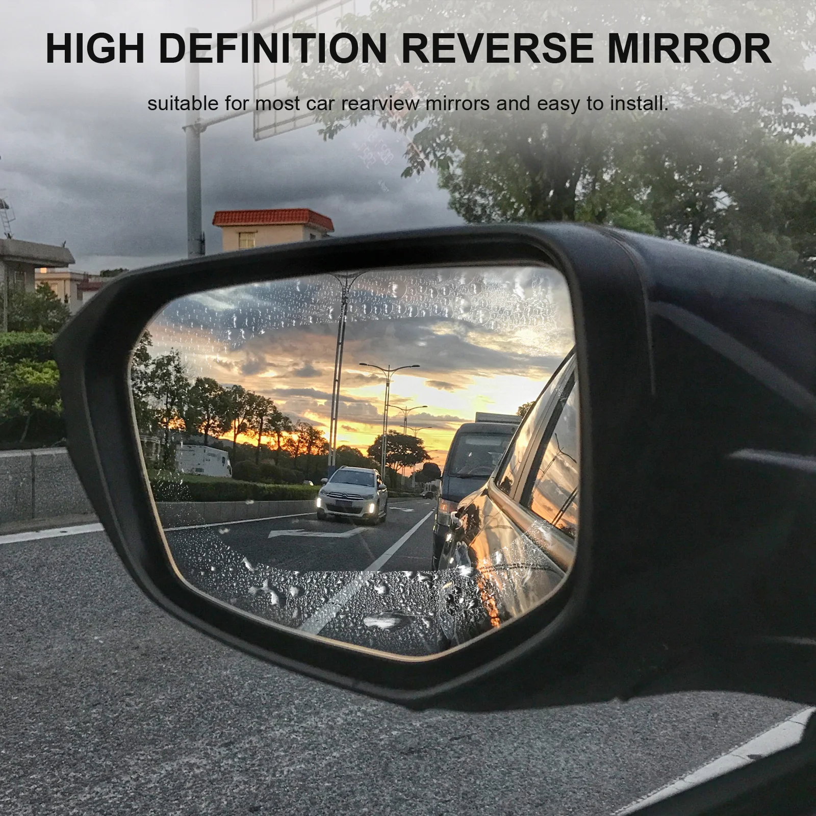 

2Pcs Anti Fog Car Rearview Mirror Protector Films Easy Install Auto Side Mirror Rain Prevent Car Rear View Film