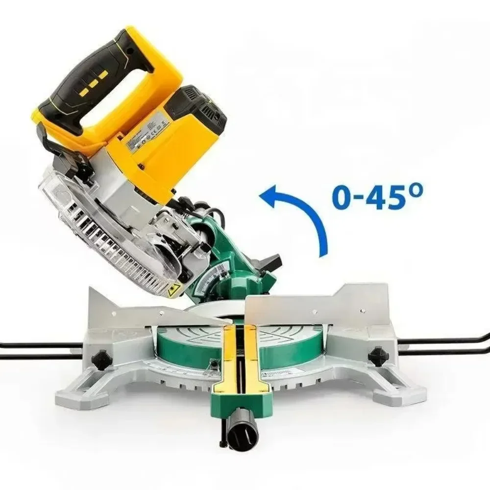 Industrial Induction Motor Sliding Miter Saw For Wood Sliding Composite Woodworking Benchtop Aluminum Cutting Miter Saw