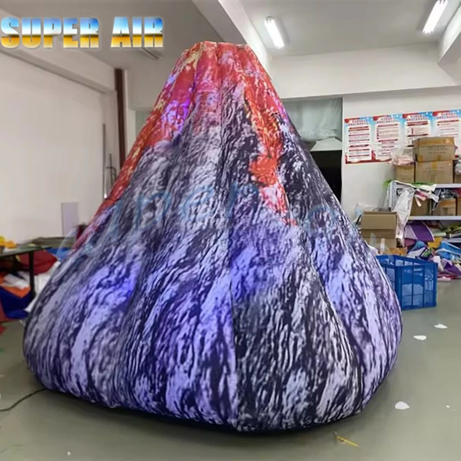 屋外装飾用のファン付きインフレータブル火山模型、インフレータブル玩具模型