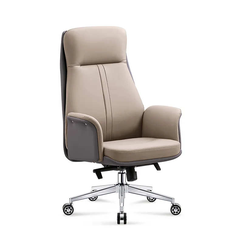 Office Leather Pulley Boss Computer Chair Modern Luxury Lift Rotating Manager President Chairs Custom Factory Customization Set