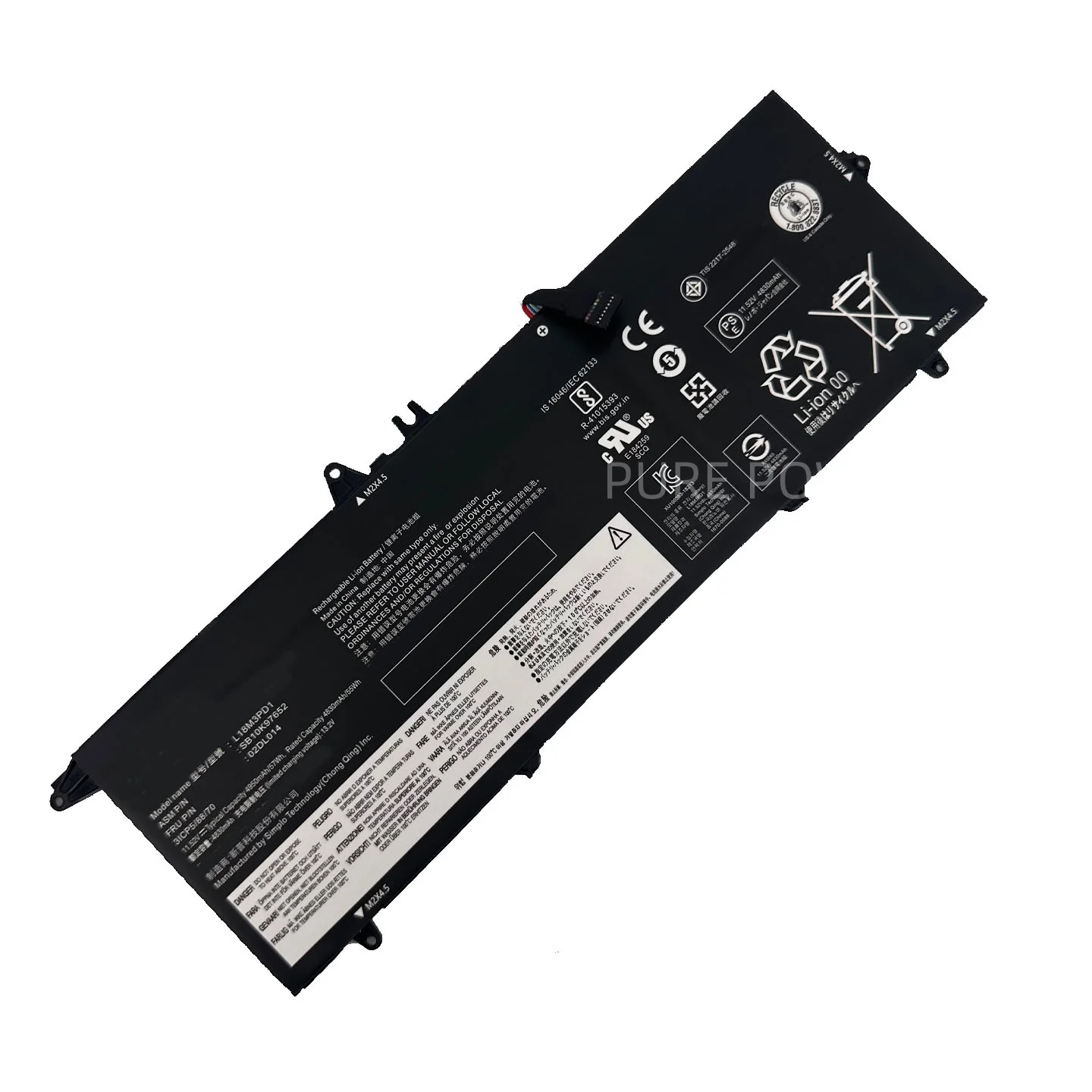 New Laptop Battery L18M3PD1 11.52V 57WH 4950mAh High Quality For Lenovo ThinkPad T14S T490S T495S L18L3PD1 L18M3PD2