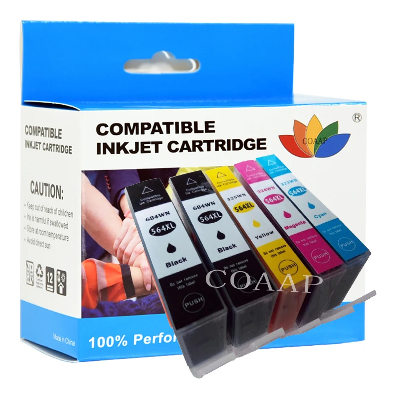 Compatible Ink Cartridge for HP 564 XL Photosmart Plus B209a B210a B109a B109n B110a & 5510 5515 6510 5511 5514 5522 Printer