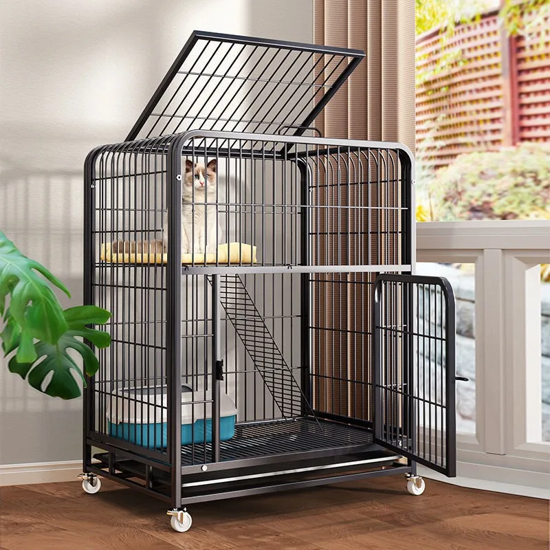 Cat cage free space villa, oversized household cage, three-story large cat pet cat house with toilet