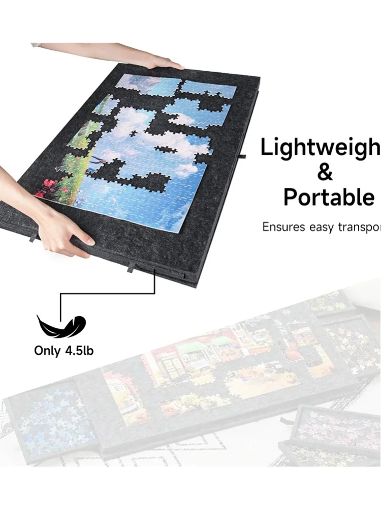 6-in-1 Puzzle-Board mit 6 Schiebeschubladen zur praktischen Aufbewahrung und Sortierung von Puzzleteilen für Kinder – ideal für Lernspiele und Puzzle-Aufbewahrung