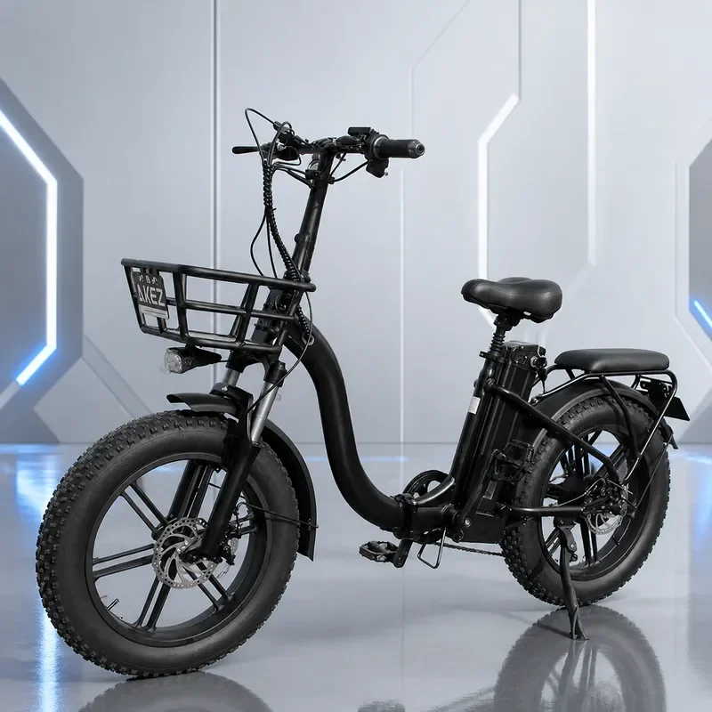 20 Inch Aluminum Alloy Folding Electric Mountain Bike 4.0 Fat Tire Snow Bicycle