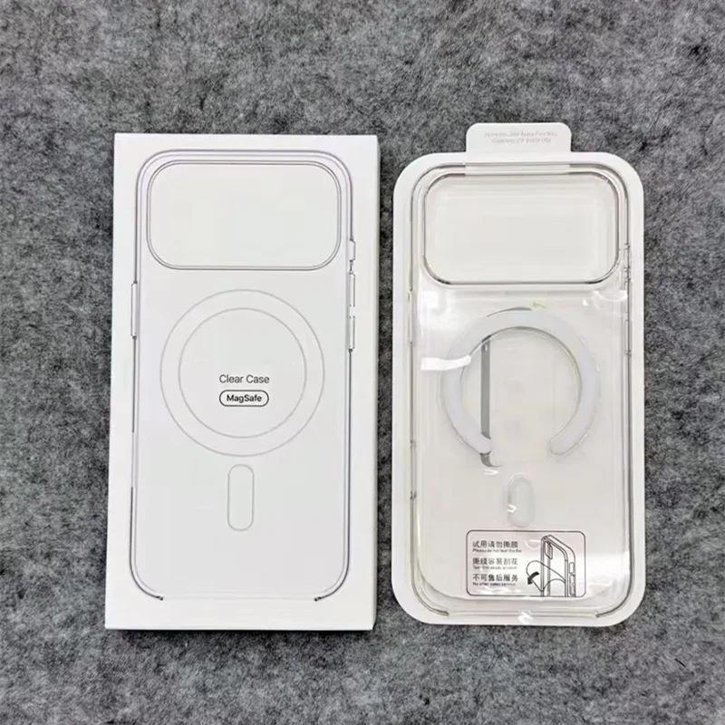 Custodia magnetica di animazione originale per IPhone 17 17Pro 16 Pro Max 15 14 13 Plus Cover rigida per PC con ricarica wireless MagSafe trasparente