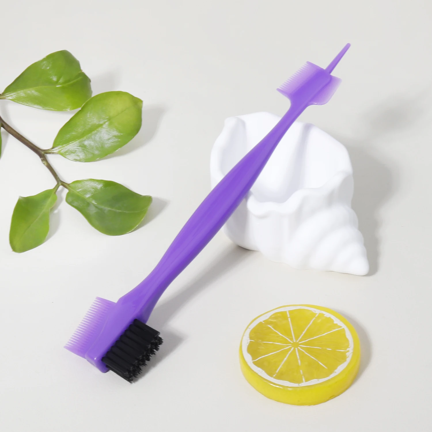 فرشاة شعر متعددة الوظائف للتحكم على الوجهين، فرشاة تحكم بحواف قلم الحواجب، أداة العناية بالشعر، خاصة للشعر المستعار الحقيقي