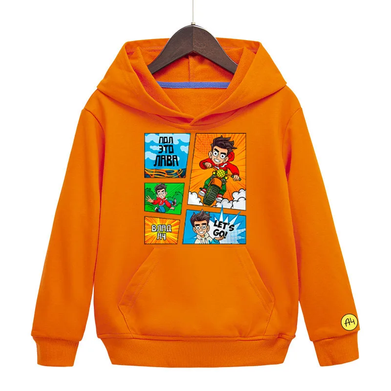 Cartoon a4 LAVA LAVA Hoodies Autumn Cotton Sweatshirt Merch A4 Lamba Print Kids Casual clothes Pullover Hooded sweatshirts
