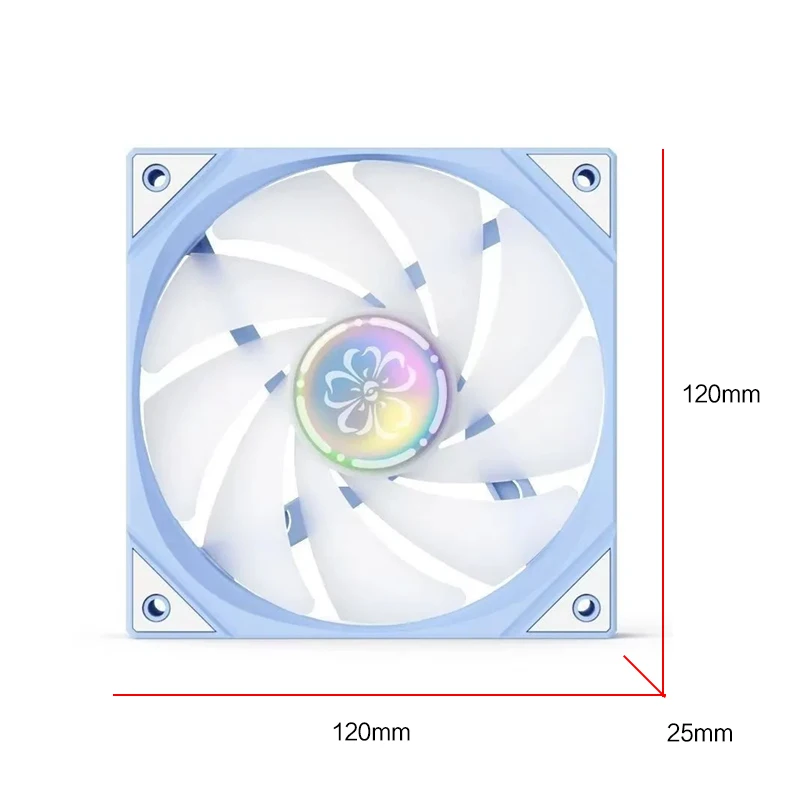 ZEAGINAL YESTON YT-120 Computer Case Fan, 12 cm Cooler 5V ARGB 800-1800RPM Sakura Tonghua's Marriage Theme,Forward/Reverse Blade