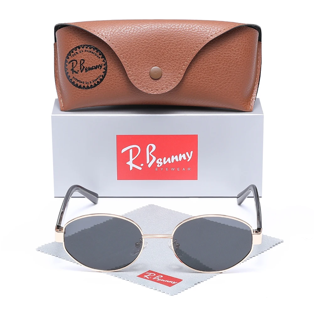 RBsunny العصرية السببية النظارات الشمسية موضة الرجال نظارات نسائية الذكور البيضاوي الإطار السببية الصيد المضادة للوهج القيادة UV400 نظارات #2