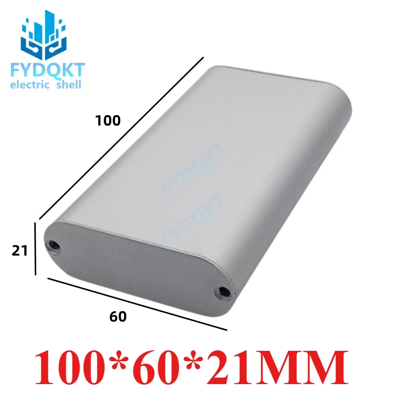 Waist shaped Aluminum alloy aluminum profile Boxes power bank PCB housing circuit board box 100x60x21mm