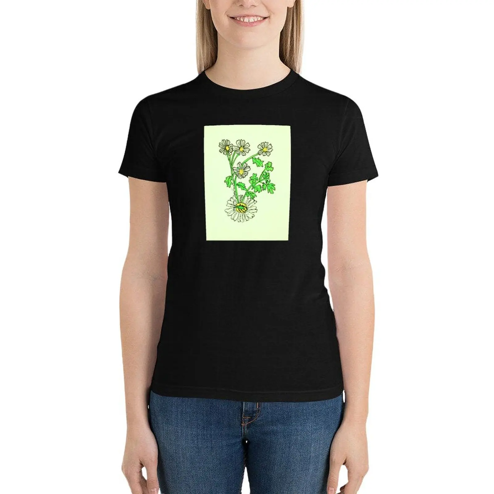 

Green Capsid Bug on Chamomile T-Shirt female hippie clothes clothes for woman