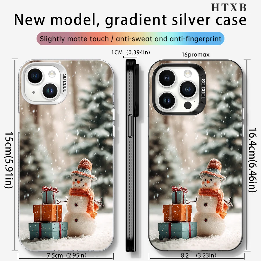 선물 더미 눈사람 아이폰 17에서 11 프로 맥스 플러스까지 사용 가능한 폰 케이스