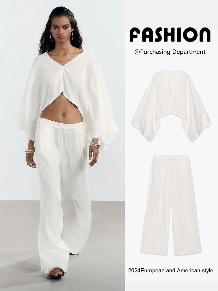 

Spring New Arrival Women's V-Ne Jaet Casual Long Pants Ethnic Stage Costume Comfortable Breathable Faionable