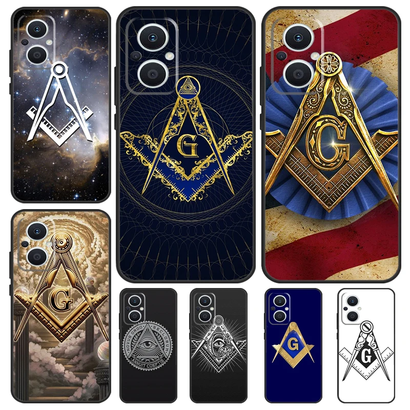 Freemasonry Logo Symbol Case For OPPO Reno 10 Pro 4 5 6 7 8 Lite 8T 4Z 5Z OPPO Find X5 Lite X2 X3 Neo X6 Pro Cover