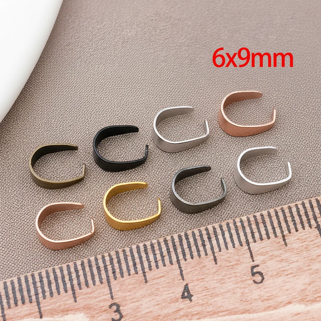 100pcs Multicolored Iron Pinch Clip Clasps - close-up view