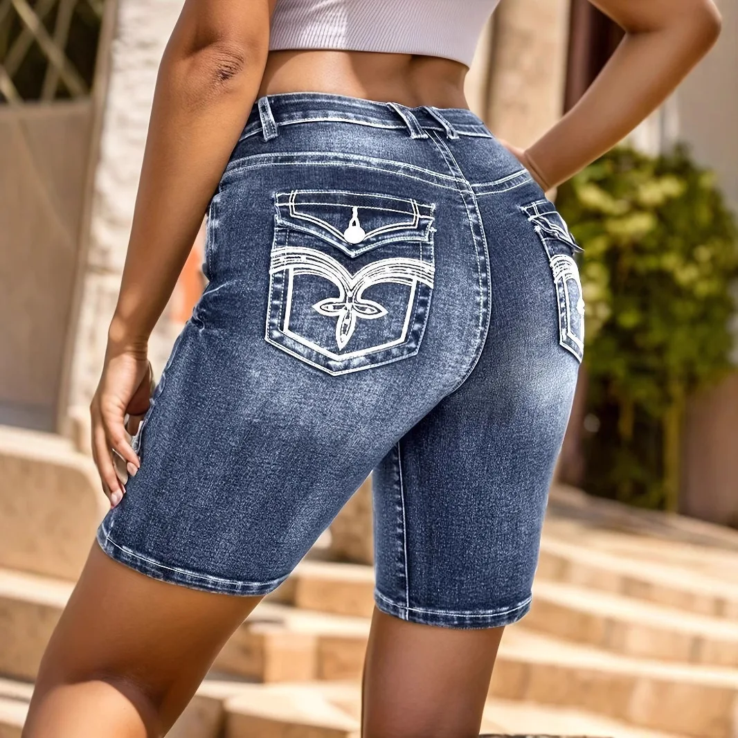 ストレートジーンズ ダメージ加工 ハイウエスト 膝丈 ジーンズ レディース デニムパンツ ウォッシュド ルーズフィット ポケット ジッパーフライ 2025 ヴィンテージ