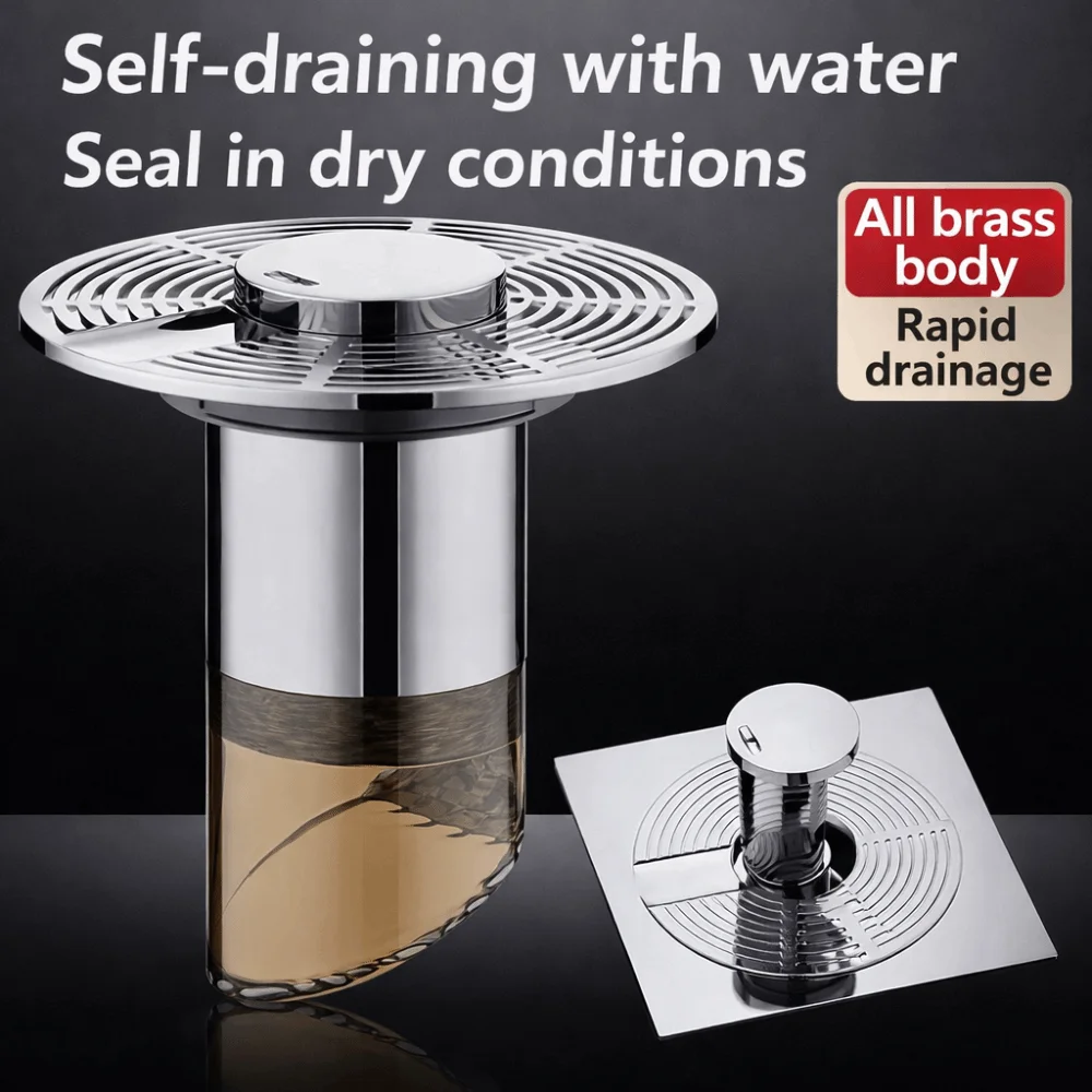 Self-draining Floor Drain Core Anti-Odor Anti-Clog Hair Removal Filter Universal Floor Drain Filter Mesh for Household Bathroom