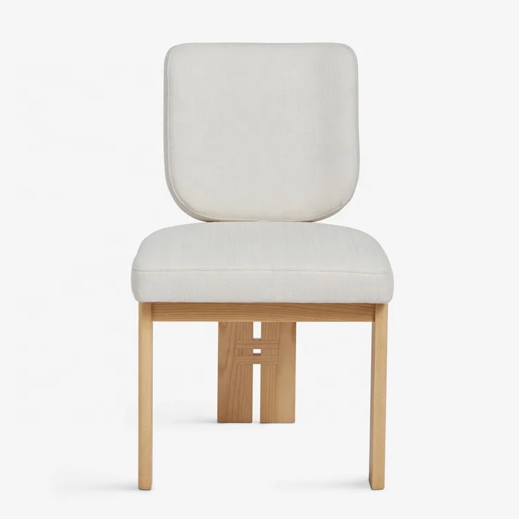 

Quality Contemporary Minimalist High Back Armrest Fully Upholstered Dining Chair