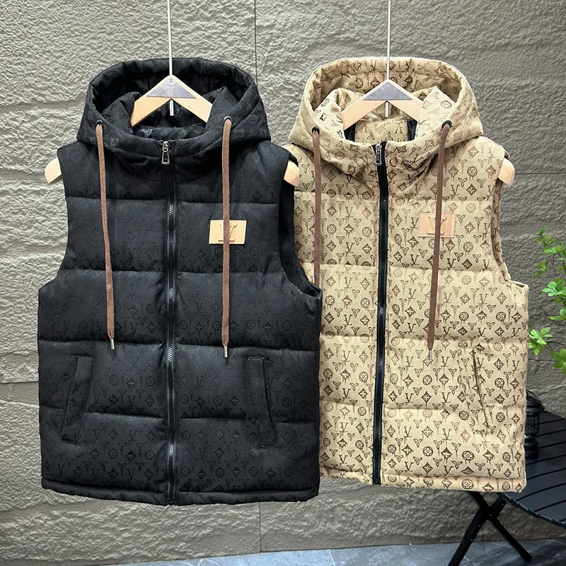 سترة قطنية للزوجين لخريف وشتاء 2025 سترة سميكة بقلنسوة للرجال #4