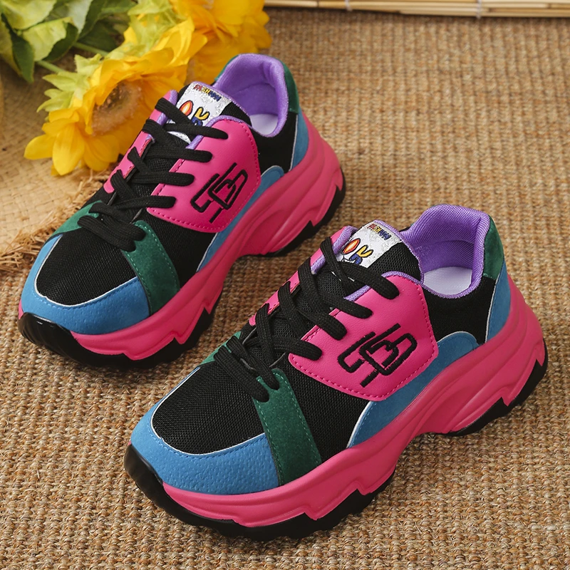 Women Sneakers New Running Footwear Spring Autumn Outdoor Sports Shoes Multicolor Leisure Comfortable Frenulum Plus Size 35~44