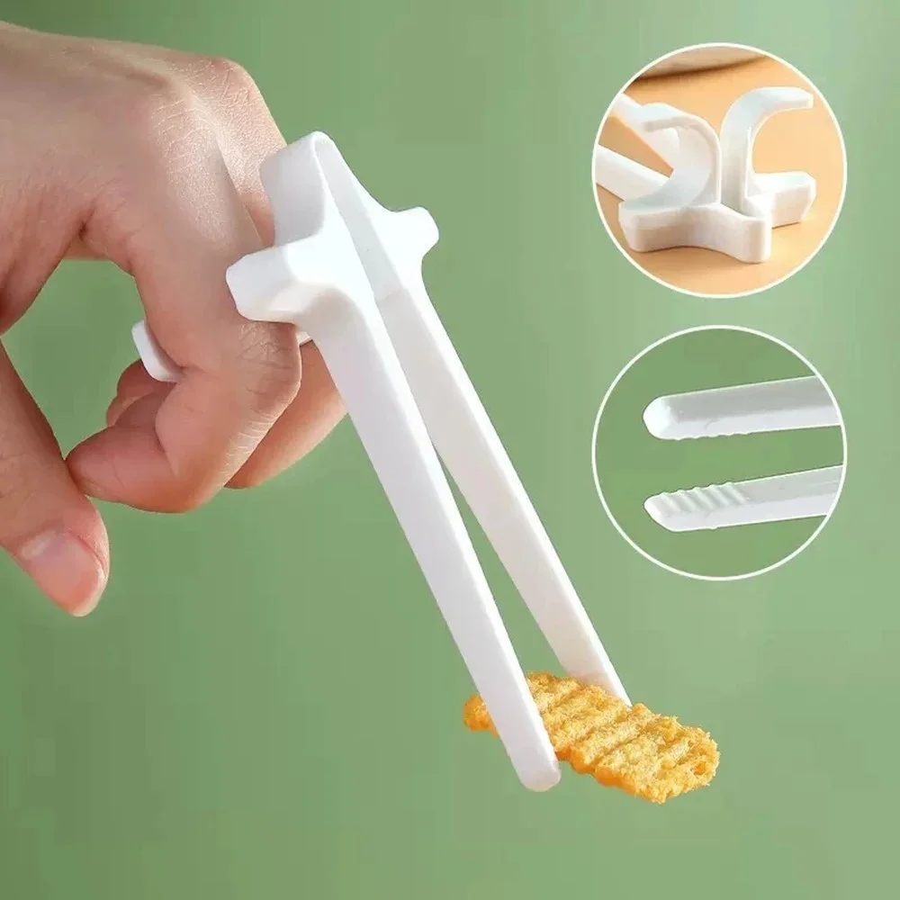 1PC Plastic Finger Snack Chopsticks Hands-Free Food Clips Lazy Assistant Tool For Gamers Eating Snacks While Gaming Finger Tool