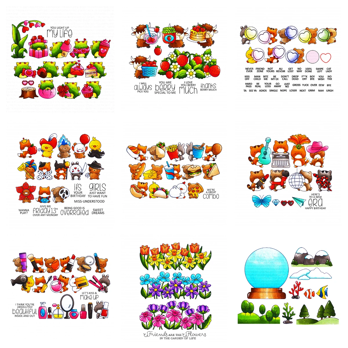 Metal Cutting Dies and Stamps DIY Scrapbooking Card Stencil Paper Cards Handmade Album Small Snacks Stamp Die Sheets