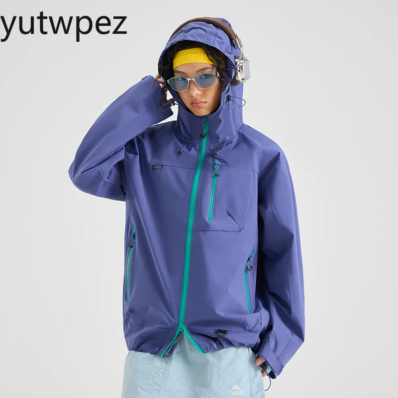 Outdoor Sport Windbreaker UPF50+ Unisex Rain Coat Cycling Hiking Camping Trekking Mountaineering Waterproof Hardshell Jackets