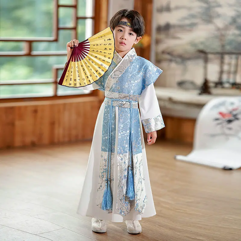 2025 Children's Hanfu Ancient Costume Performance Costume Boys' New Arrival Thick Tang Costume Chinese Style Hanfu Set LH616