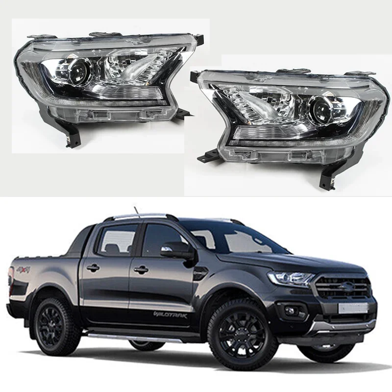 Pair Left&Right Headlight Assembly For Ford Ranger T6 2015 2016 2017 Headlamp Head Lamp Head Light EB3B13W029SM EB3B13W030CK