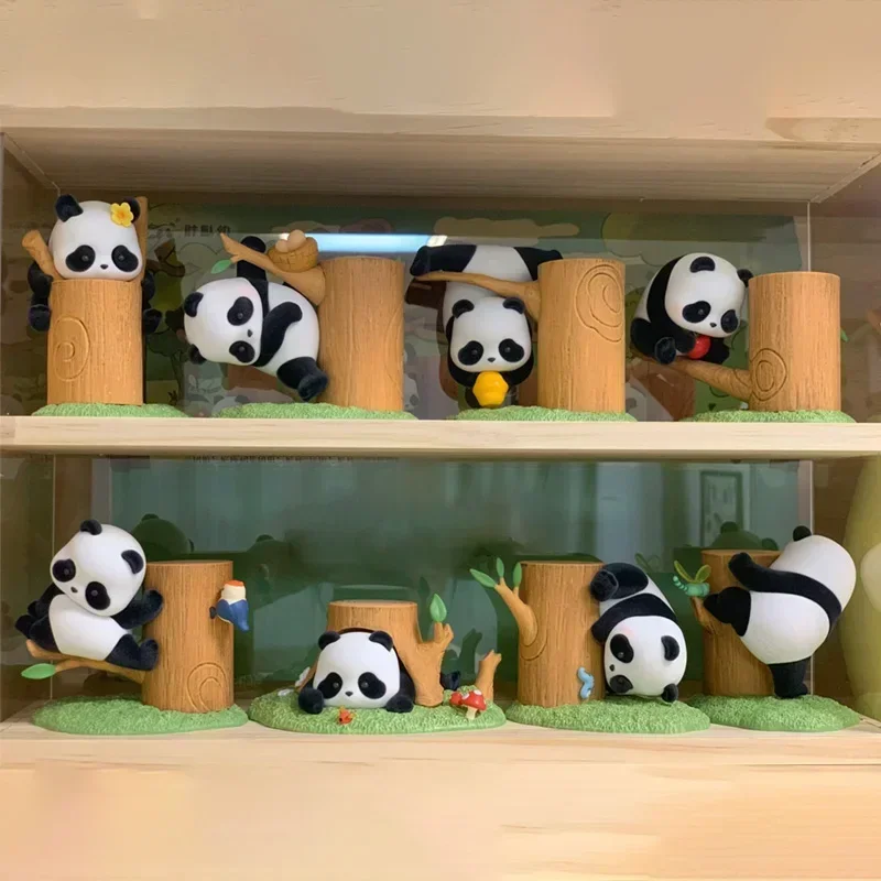 Panda Roll Fruit Tree Climbing Blind Box Cute Doll Mystery Box Chubby Panda Doll Desk Ornaments Collection Model Statue Toy Gift