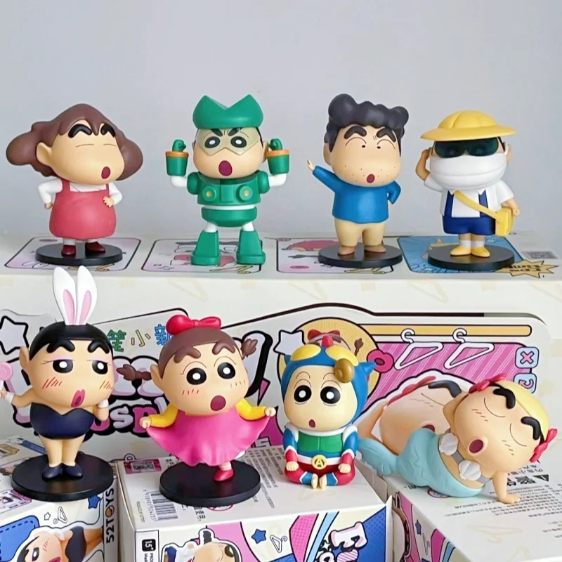 

Аниме Crayon Shin-Chan забавная серия ролевые фигурки день рождения креативные настольные украшения Коллекционная модель подарок игрушка