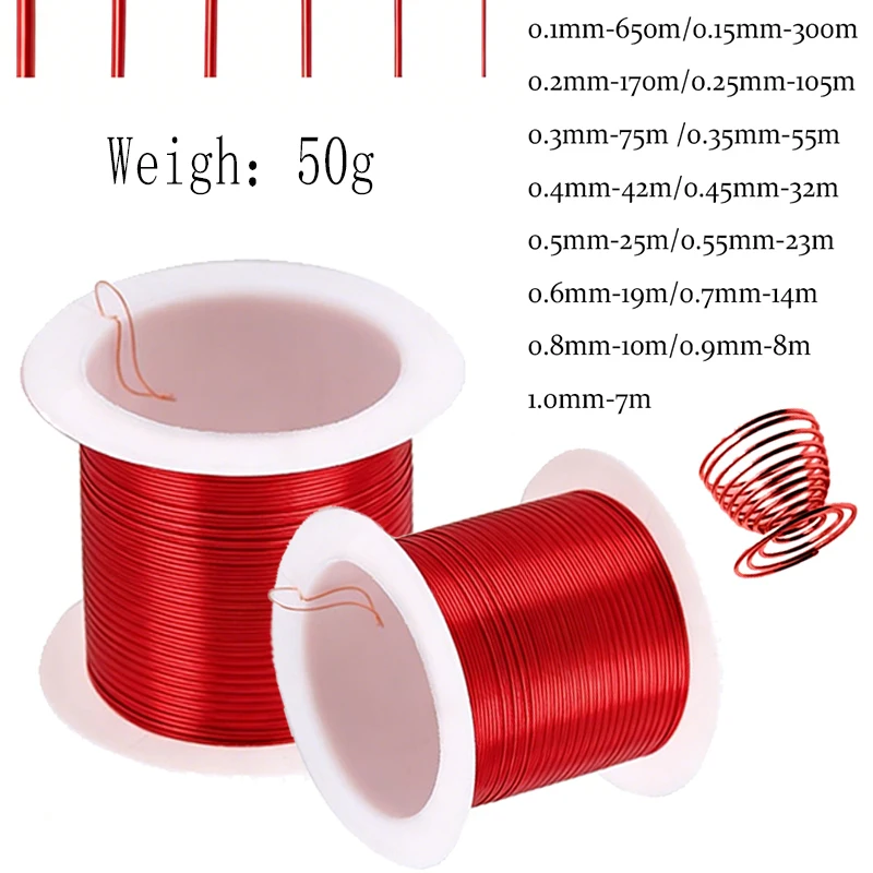 1/2/3 Rolls Coppers Lacquer Wire 0.1mm -1mm Cable Coppers Wire Magnet Wire Enameled Coppers Winding Wire Coil Coppers Wire