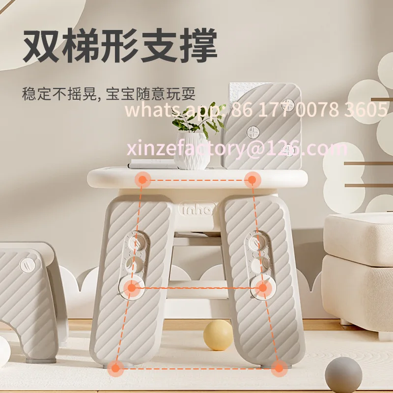 طاولة دراسة قابلة للتخصيص، طاولة ألعاب رفع منزلية متعددة الوظائف، طاولة دراسة وكراسي للأطفال حديثة وبسيطة #4