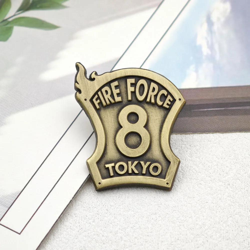 Fire Force 8 Tokyo Lapel Pin Special Fire Force Company 8 Metal Badge Enamel Anime Cartoon Brooch for Clothes Backpacks Fans Gif