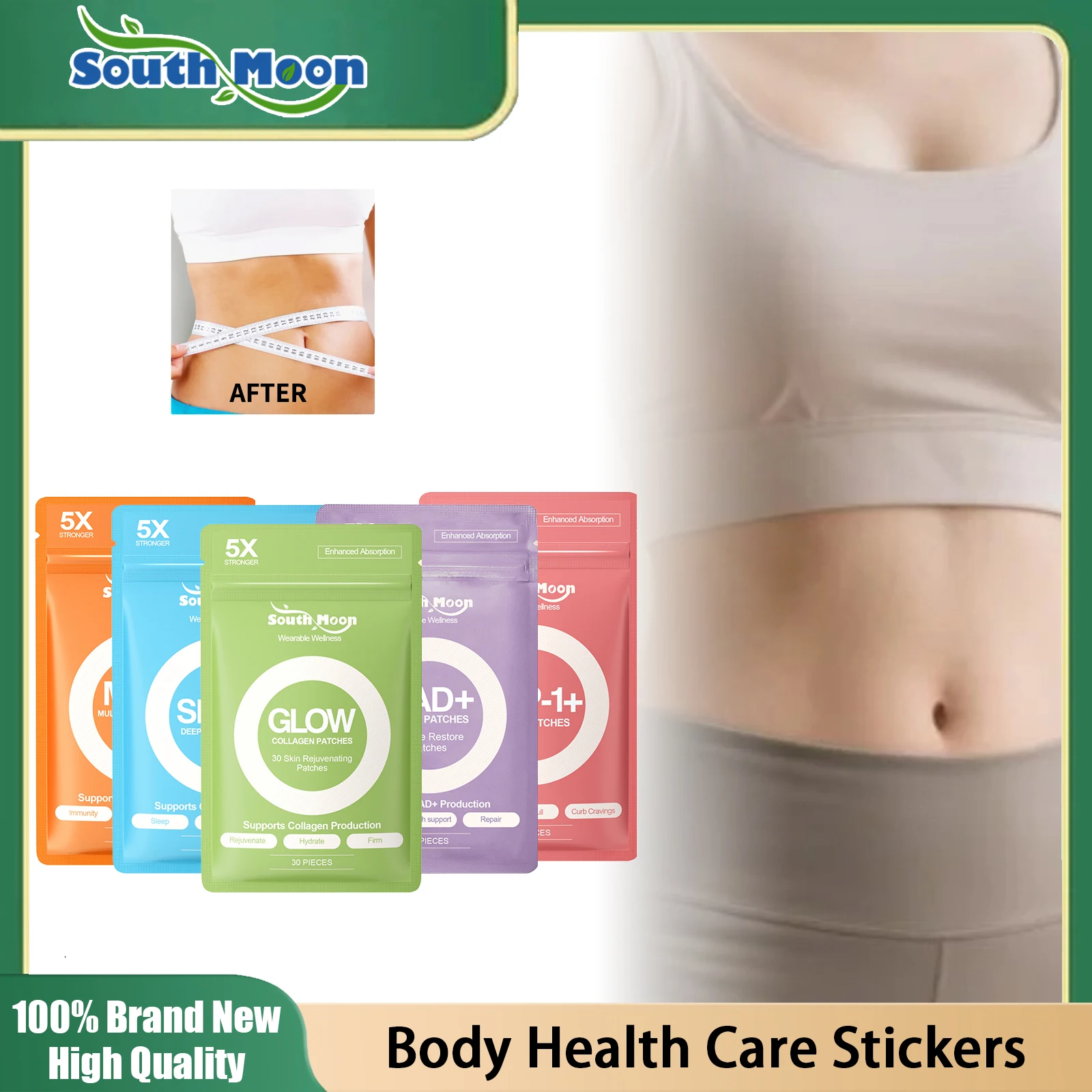 GLP Fat Reduction Patch Anti Cellulite Belly Fat Burning Suppress Appetite Enhance Energy Improve Sleep Relaxing Body Care Patch