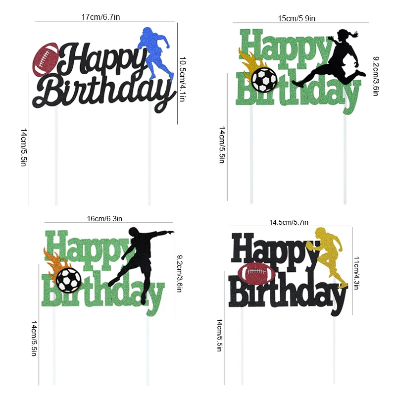 Fußball Geburtstag Kuchen Topper Fußballplatz Spieler Puppe Cupcake Topper Für Kinder Geburtstag Sport Party Kuchen Dekor DIY Backen Werkzeug – Detail 10