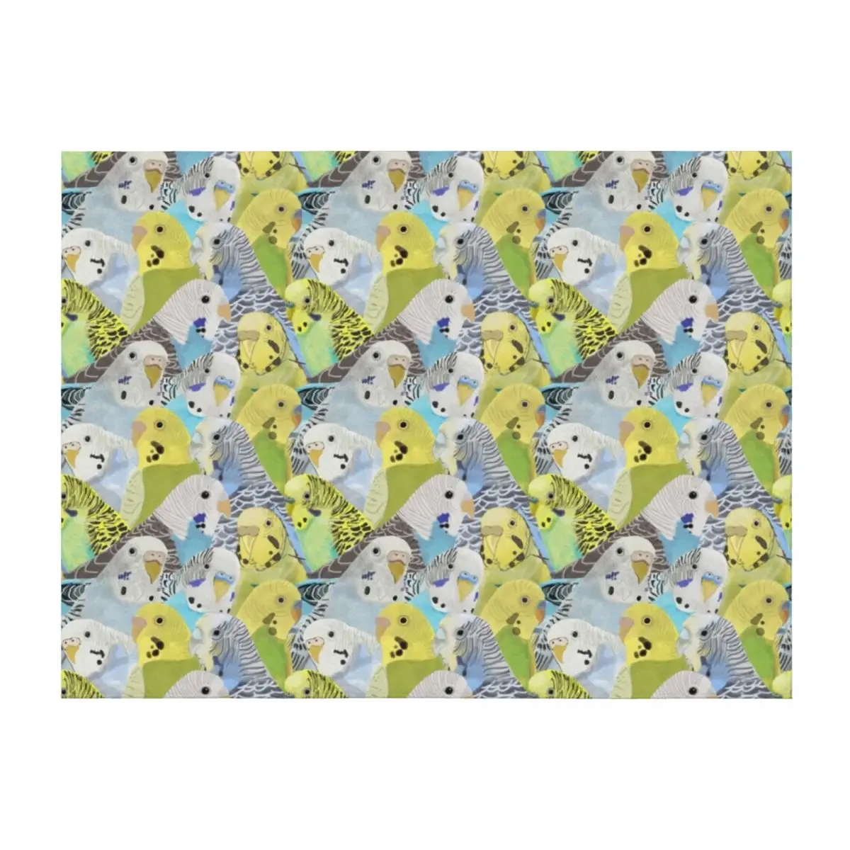 

Budgie Parakeets Throw Blanket halloween manga Large Travel Blankets