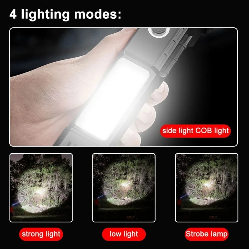 Car safety hammer Automotive multifunctional flashlight 4 in 1 car window breaker Escape Hammer Fire Emergency Rescue