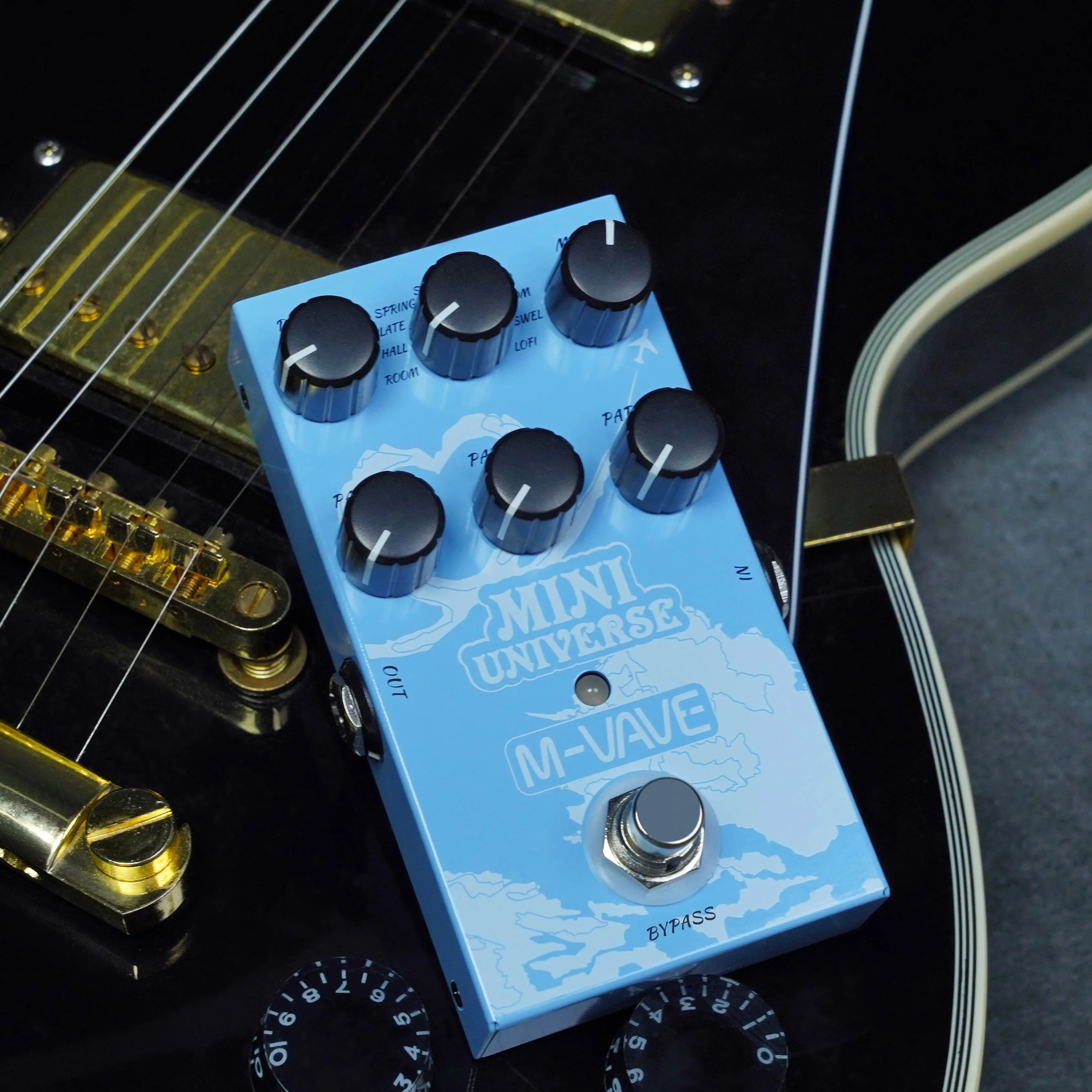 9‑Mode Reverb Guitar Effect Pedal, True‑Bypass, M‑VAVE MINI UNIVERSE, Multi‑Parameter Control for Electric Guitar