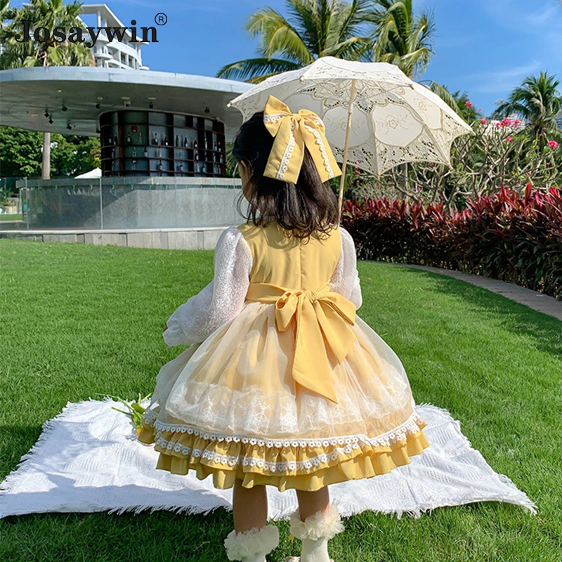 Josaywin Dress for Girls Baby Birthday Princess Party Vestidos Infantil Lolita kawaii Wedding Dress Girl Bow Children Dresses