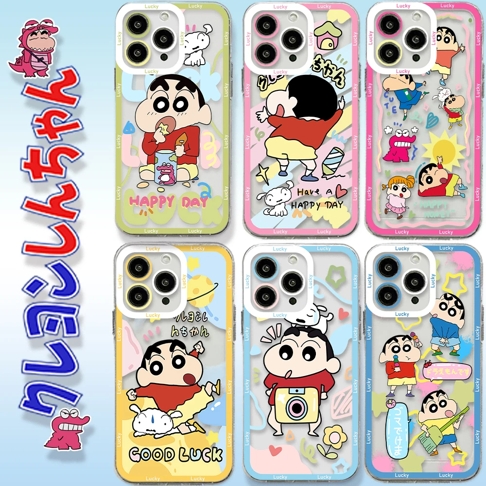 Anime N-Noharas Shinnosukes Phone Case for IPhone 16 15 14 13 12 11 Mini Pro Max X XR XSMax 7 8 Plus SE20 Transparent Cover