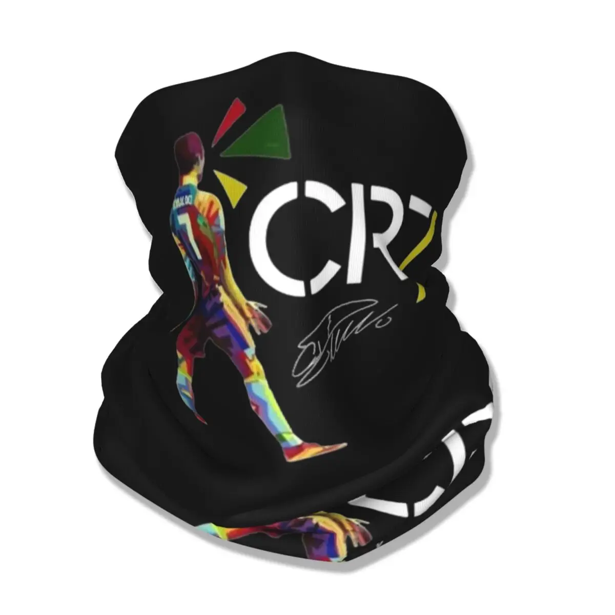 Soccer Ronaldo CR7 Bandana Neck Cover Printed Balaclavas Wrap Scarf Warm Cycling Running for Men Women Adult Washable