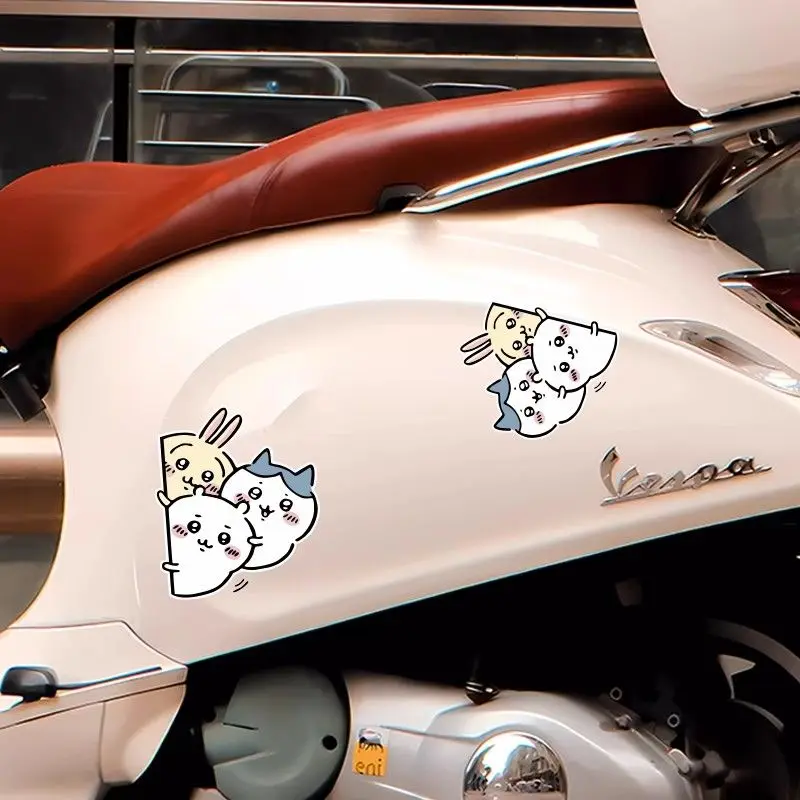 Chiikawa Car Reflective Stickers Bike Motorcycle Decorative Stickers Scratch Stickers Cute Car Decorative Accessories Gift