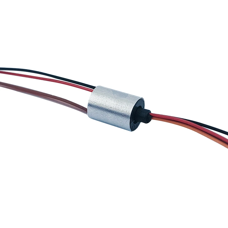 48V Low-power Conductive Slip Ring Dia 6/6.5/7.9/8.5mm Stainless Steel Outer Shell Mini No-Flange Rotation Collector Ring