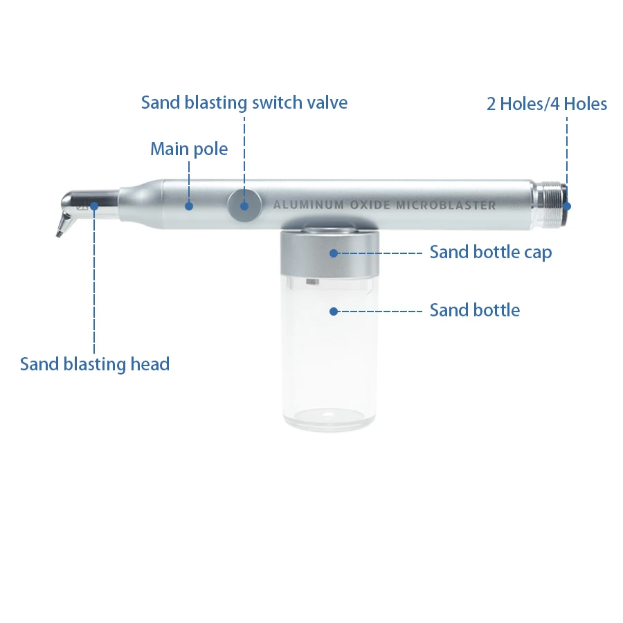 Dental Aluminum Oxide Micro Blaster with Water Spray Microetcher, Alumina Sandblasting Gun, Air Polisher, Dentistry Tools