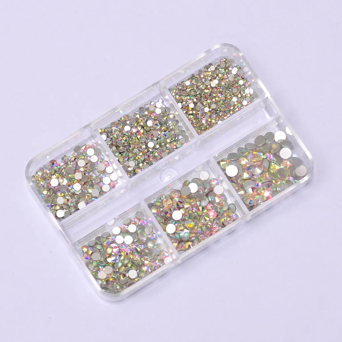 6 Grids/Box SS4-SS16 Nail Charms Crystal Colorful Flatback Nails Accessories Rhinestones for Nail Art Manicures DIY Decoration