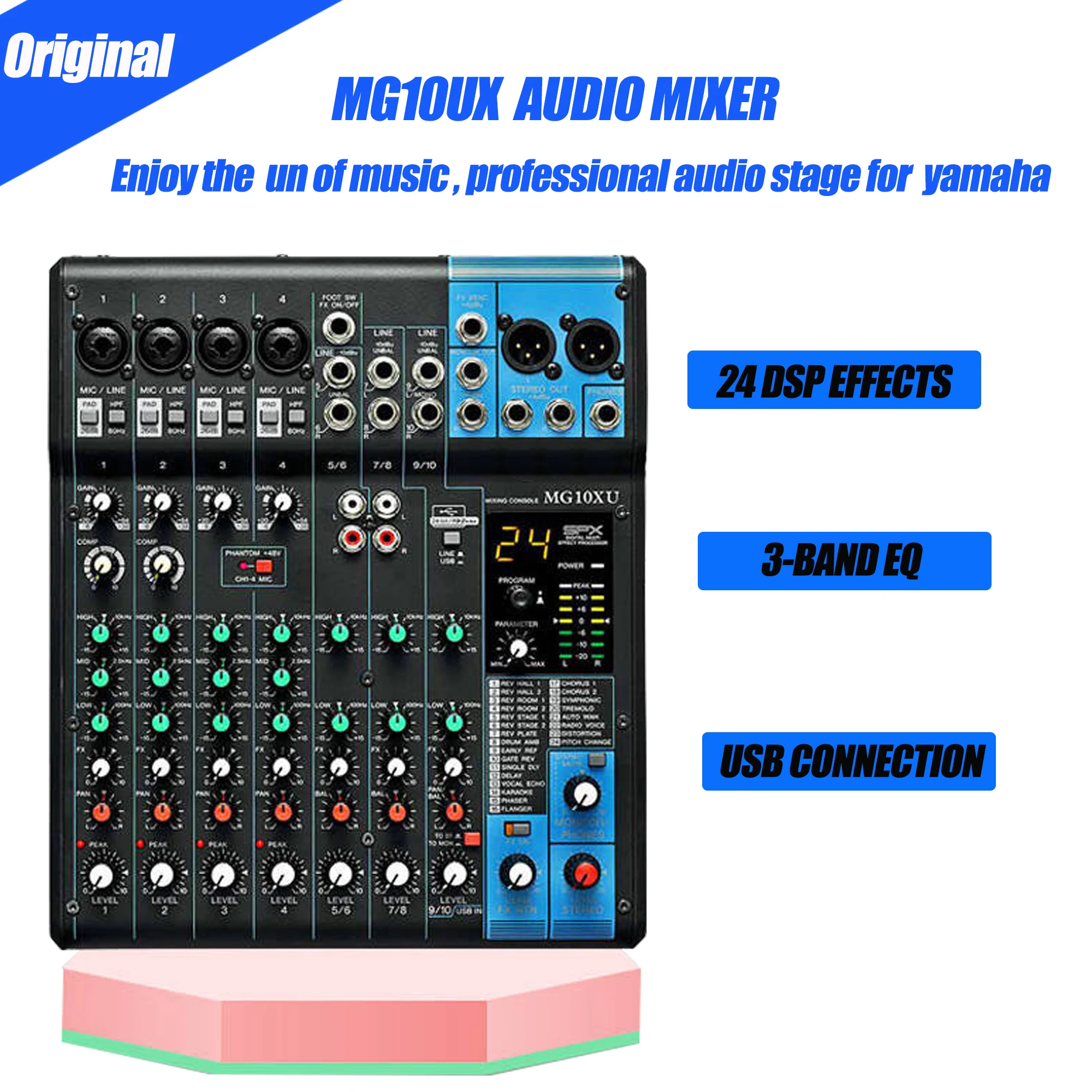 Original MG10XU 10/12 channel Professional Mixing Console DSP Sound USB Recording Audio Mixer DJ Console Mixer For Audio Stage