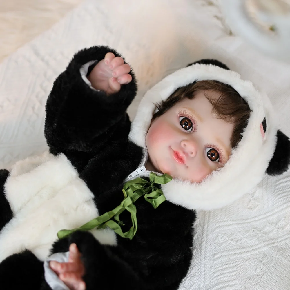 Cloveray 20 بوصة كامل الجسم الفينيل واقعية تولد من جديد دمية طفل دمية رئيس قابل للتعديل 35 °   عموديًا، 360 °   هدية عيد الميلاد للأطفال أفقيًا